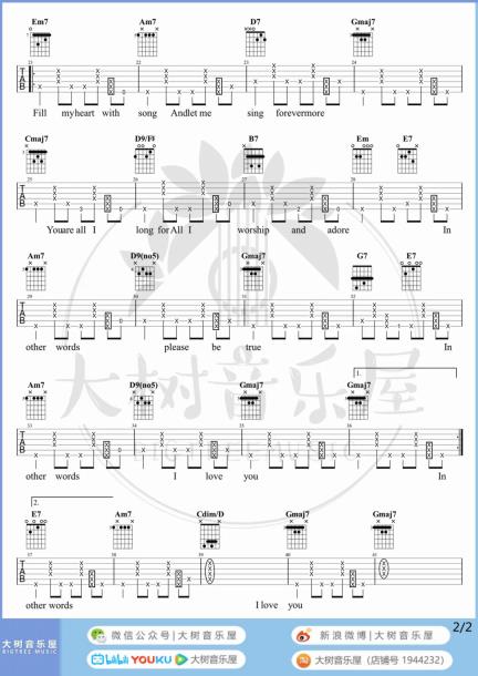 Fly Me To The Moon吉他谱_Felicia Sanders_G调弹唱教学2